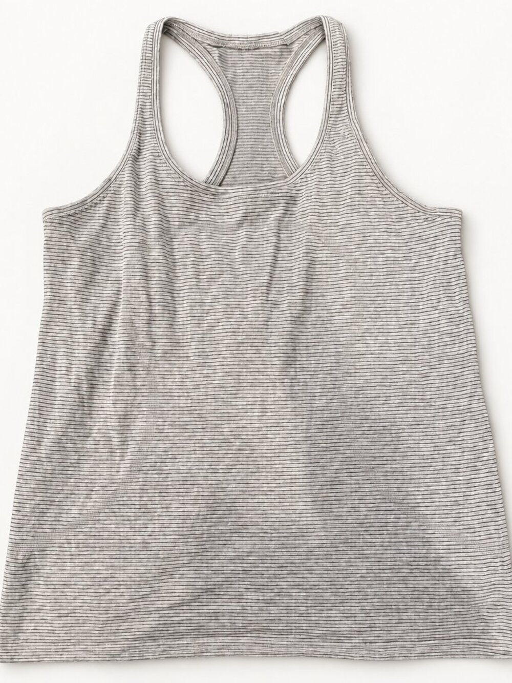 Lululemon Gray Striped Racerback Tank Top — Size 12